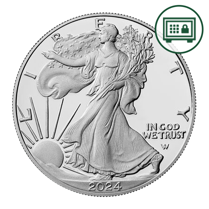 Image for 1 oz Silver American Eagle Coin (2024) - Secure Storage from TD Precious Metals